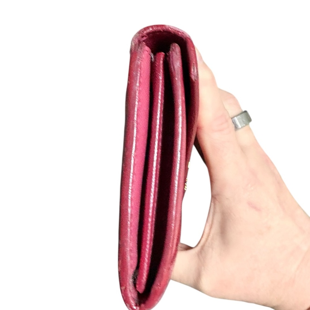 Prada Fuchsia Pink Leather Wallet color fade a bit as shown Vintage - Picture 2 of 8